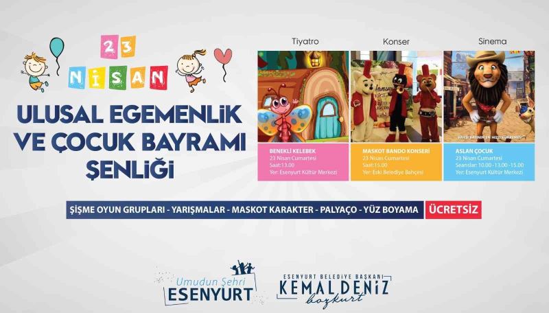 Esenyurt’ta 23 Nisan coşkusu “Çocuk Şenliği” ile yaşanacak