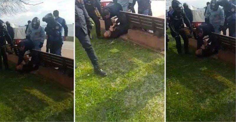 İBB zabıta ekipleri, Kartal’da piknik yapan engelli seyyar satıcıyı ailesinin yanında darp etti