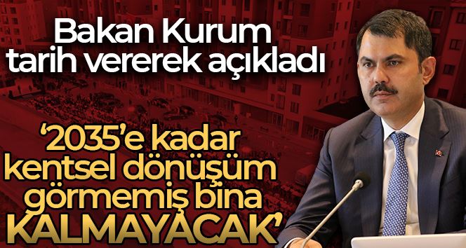 Bakan Kurum: “Deprem riski olan bölgelerde kentsel dönüşüme girmemiş hiçbir binamız kalmayacak”