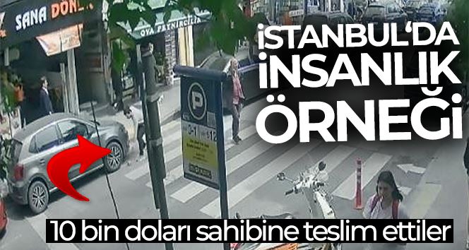 İstanbul’da insanlık örneği kamerada: Kağıthane polisi 10 bin doları sahibine teslim etti