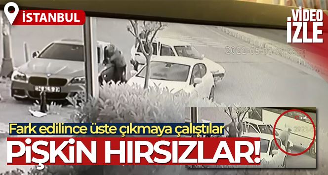 Büyükçekmece’de pişkin hırsızlar kamerada