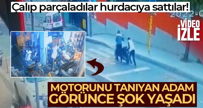 İstanbul’da parçalanan motosikleti sahibi hurdasından tanıyınca hırsızlar yakalandı