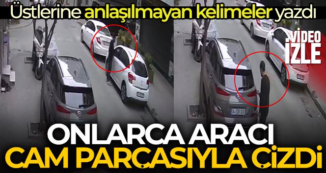 Cam parçasıyla onlarca aracı çizdi