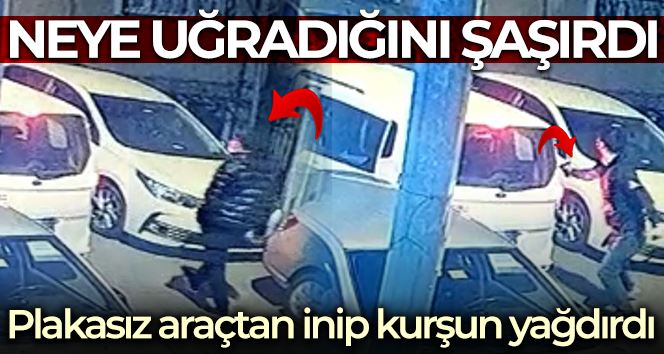 İstanbul’da silahlı saldırı kamerada: Plakasız araçtan inip kurşun yağdırdı
