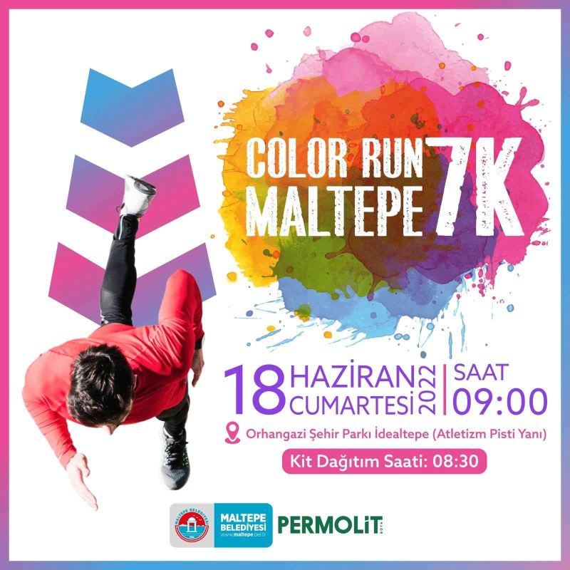 Maltepe Belediyesi’nden ‘Color Run Maltepe 7k Koşusu’