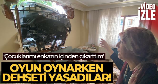 İstanbul’da dehşet anları: Araç eve daldı, ikiz çocuklar ve kardeşi yaralandı