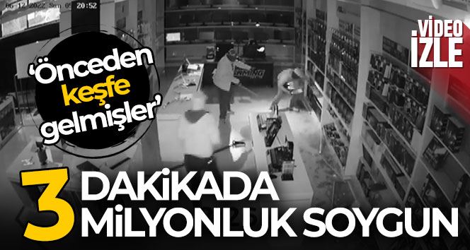 Ümraniye’de teknoloji mağazasında 3 dakikada 3 milyonluk soygun kamerada