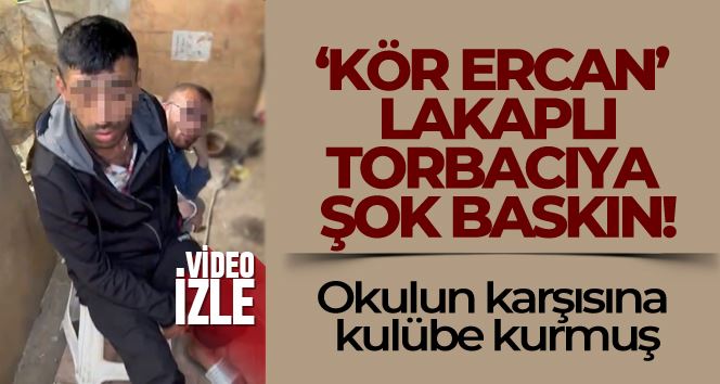 İstanbul’da “Kör Ercan” lakaplı pitbullu torbacıya baskın: Okulun karşısına kulübe kurmuş