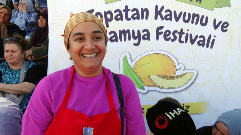 Selimpaşa’da kavun ve bamya festivali renkli görüntülere sahne oldu