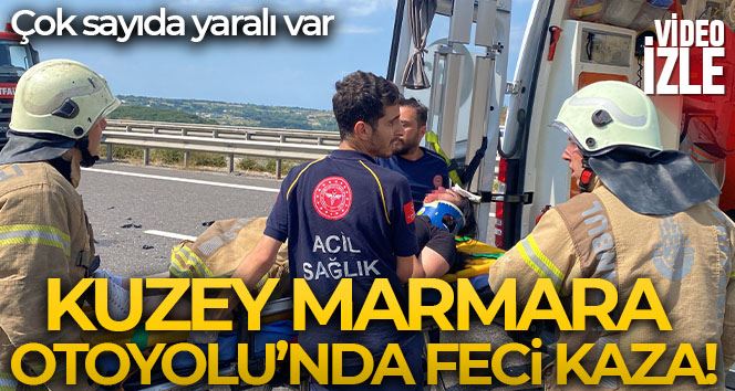 Kuzey Marmara Otoyolu’nda zincirleme kaza: 11 yaralı