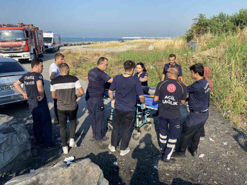 Beylikdüzü’nde balık tutmaya gitti, kayaklıklarda mahsur kaldı
