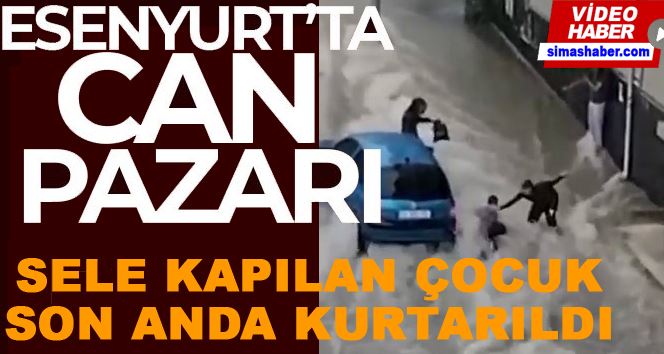 Esenyurt’ta sulara kapılan bir çocuk son anda kurtarıldı