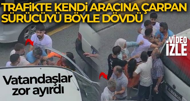 Sultanbeyli’de kaza yaptığı araç sürücünü darp etti