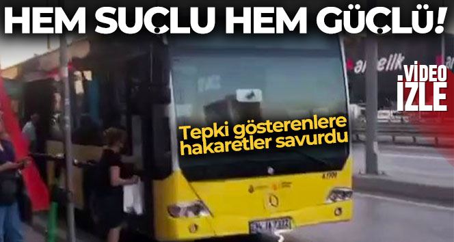 İETT şoförü seyir halindeyken telefonla konuştu, yolcular tepki gösterince hakaretler savurdu