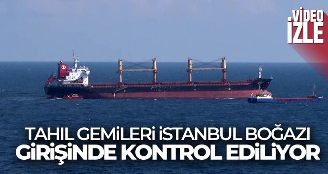 Ukrayna’dan gelen tahıl gemileri İstanbul Boğazı girişinde kontrol ediliyor