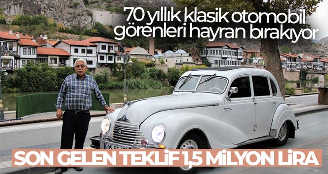 70 yıllık klasik otomobil görenleri hayran bırakıyor: Son gelen teklif 1,5 milyon lira