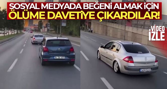 Pendik’te sosyal medyada beğeni uğruna trafiği tehlikeye atarak zik zaklar çizdiler