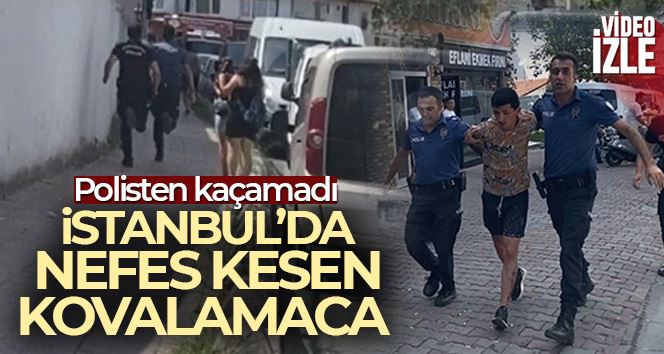 İstanbul’da nefes kesen polis-hırsız kovalamacası kamerada