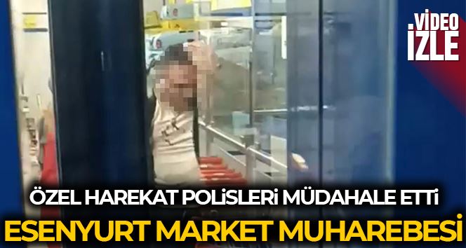 Esenyurt’ta market çalışanı ile müşteri kavga etti, ortalık savaş alanına döndü