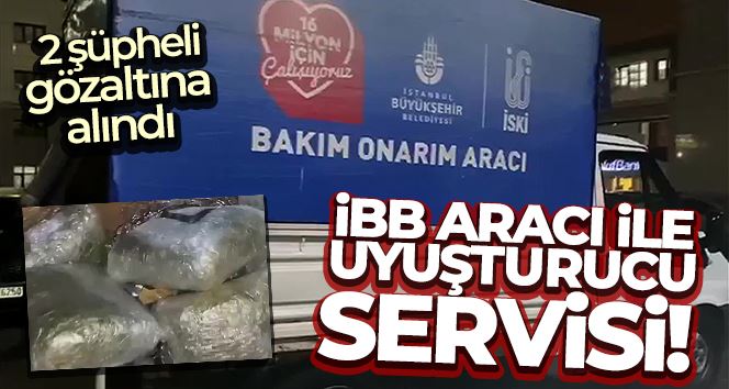 İSKİ aracı ile uyuşturucu sevkiyatı polise takıldı