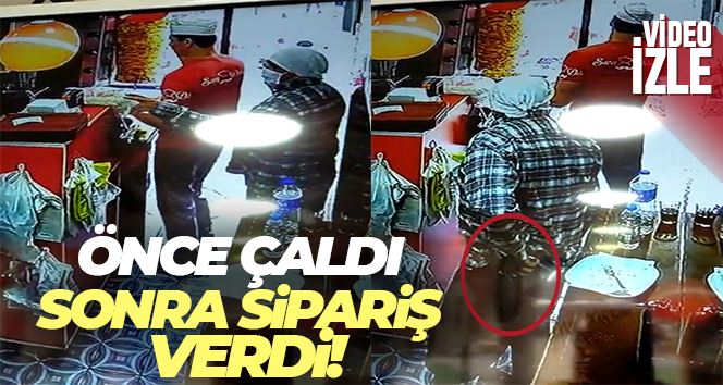 Önce çekmecedeki telefonu çaldı, ardından döner siparişi verdi