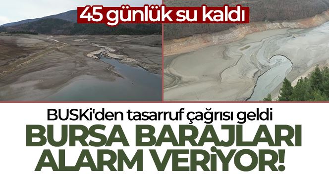Bursa’da barajlar kurudu, 45 günlük su kaldı...BUSKİ’den tasarruf çağrısı geldi