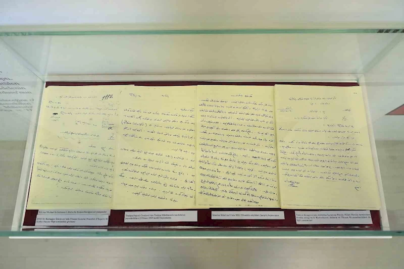 Trakya Paşaeli Müdafaa-İ Hukuk Cemiyeti ile I. Kolordu’ya ait belgeler Lozan Müzesinde sergilenecek
