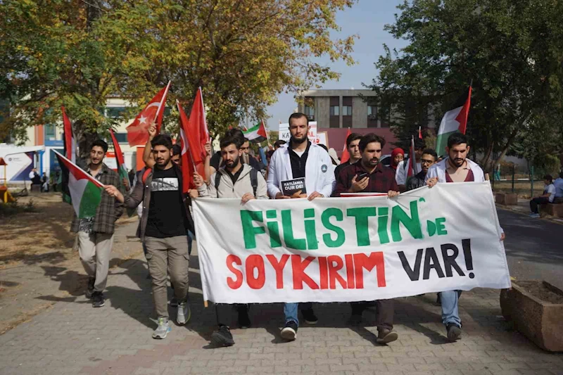 Üniversite öğrencilerinden Filistin’e destek yürüyüşü
