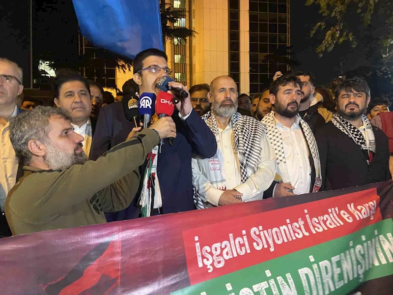 İstanbul’da İsrail’in Gazze’ye saldırıları protesto edildi
