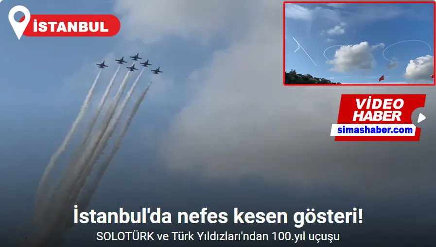 İstanbul Boğazı semalarında uçak gösterileri nefes kesti