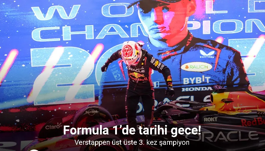 Formula 1’de Max Verstappen üst üste 3. kez şampiyon