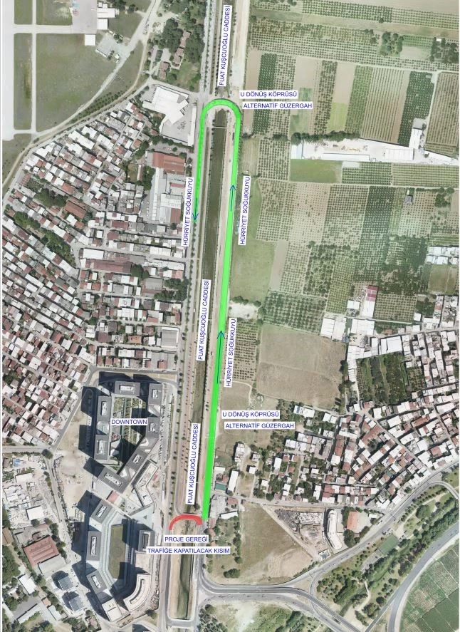 Fuat Kuşçuoğlu Caddesi’nde trafik düzenlemesi
