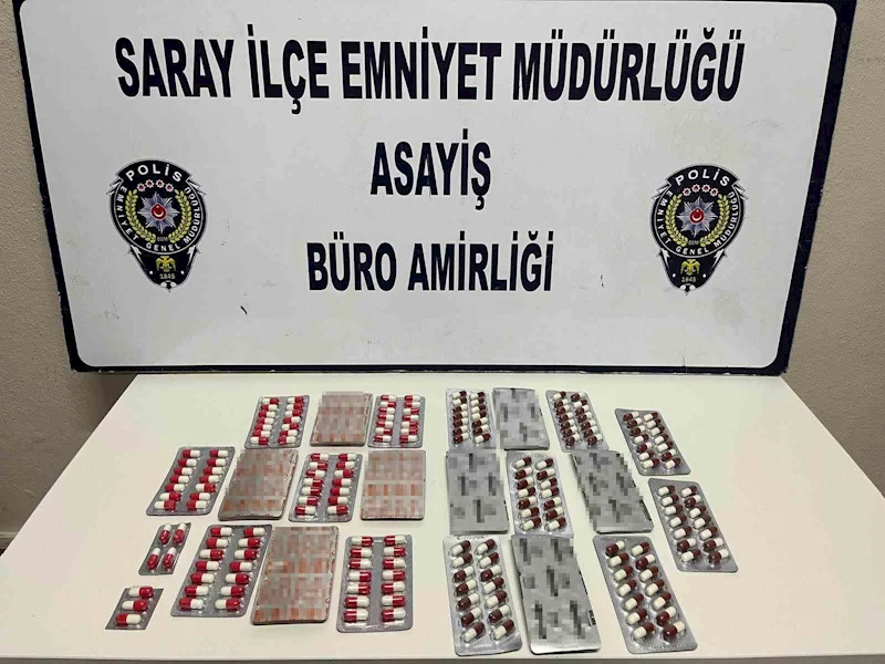 Saray’da 301 adet uyuşturucu hap ele geçirildi
