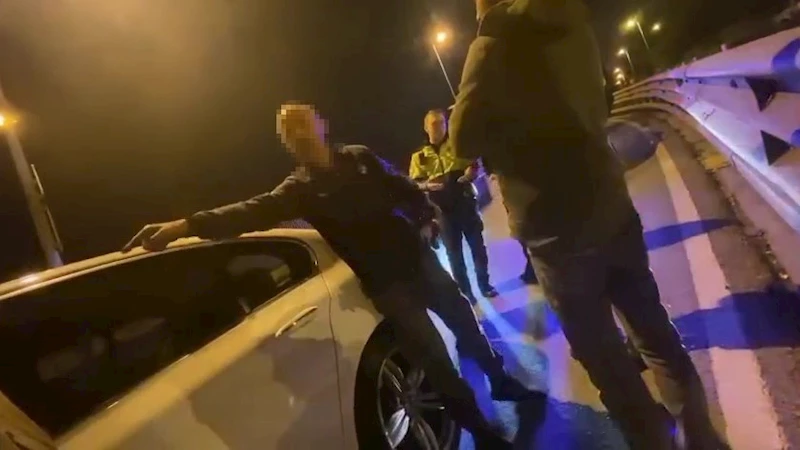 Maltepe’de polislerin alkollü sürücüyle imtihanı kamerada