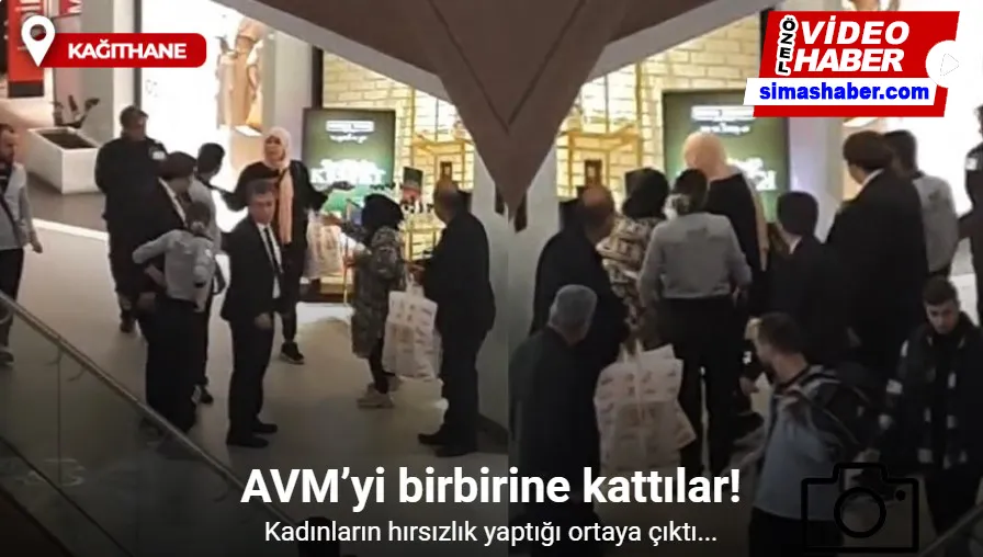 İstanbul’da mağazada yakalanan hırsızların AVM’yi birbirine kattığı anlar kamerada