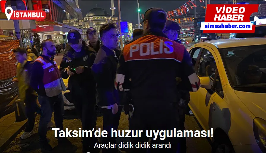 Taksim’de helikopter destekli huzur uygulaması: Denetimde pompalı tüfek ele geçirildi