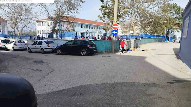 Keşan’da okul önünde bacağından vurulan kişi yaralandı
