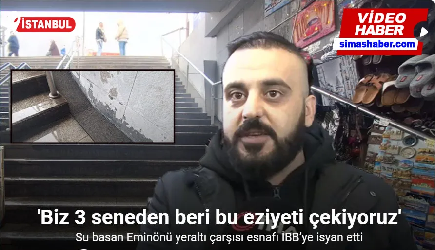 Su basan Eminönü yeraltı çarşısı esnafı İBB’ye isyan etti