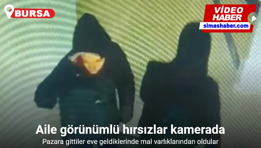 Aile görünümlü hırsızlar kamerada...Pazara gittiler eve geldiklerinde mal varlıklarından oldular