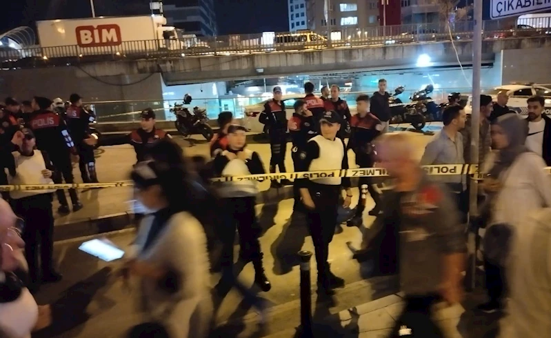 Mecidiyeköy’de şüpheli paket alarmı: Panik anları kamerada