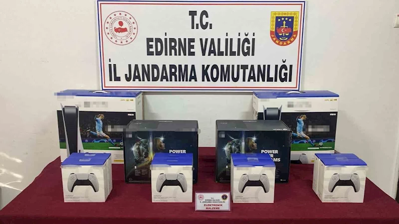 Edirne’de kaçak oyun konsolları ele geçirildi
