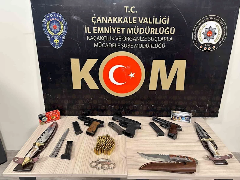 Çanakkale’de silah kaçakçılığı operasyonuna 2 tutuklama
