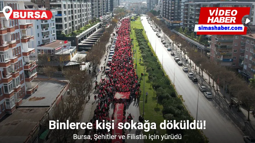 Binler Filistin ve şehitler için yürüdü