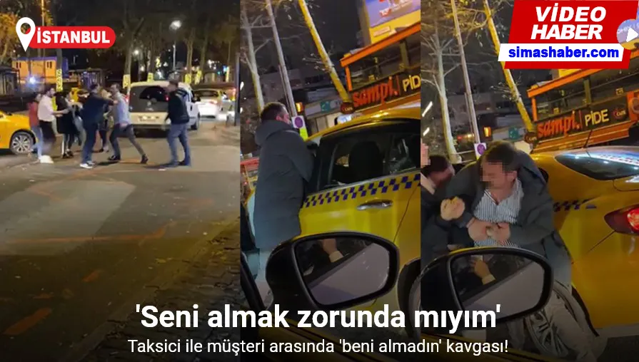 İstanbul’da taksici ile müşteri arasında “beni almadın” kavgası kamerada: Trafikte ortalık birbirine girdi