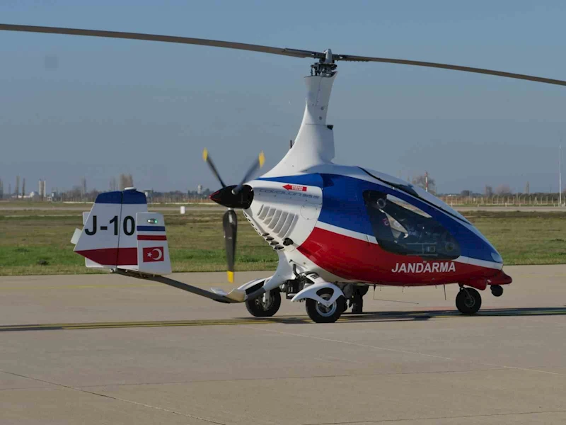 Jandarma zeytinlikleri ’gyrocopter’ ile korunuyor
