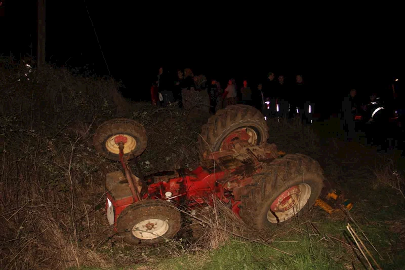 Çan’da takla atan traktör ters döndü: 1 yaralı
