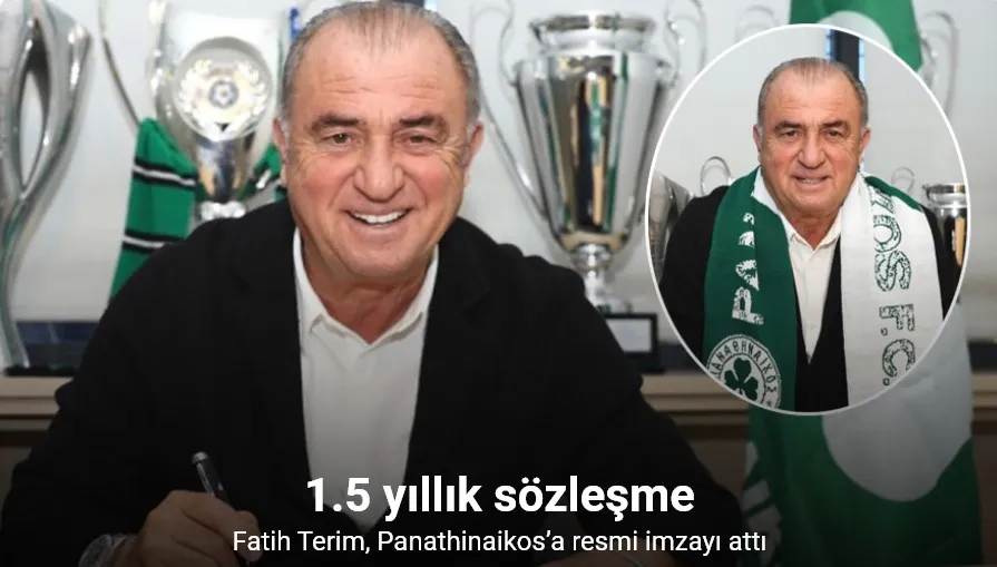 Fatih Terim, Panathinaikos’a resmi imzayı attı