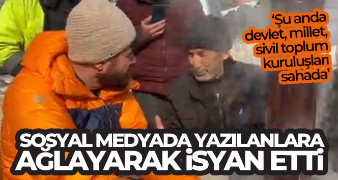 Depremzede adam ağlayarak anlattı: