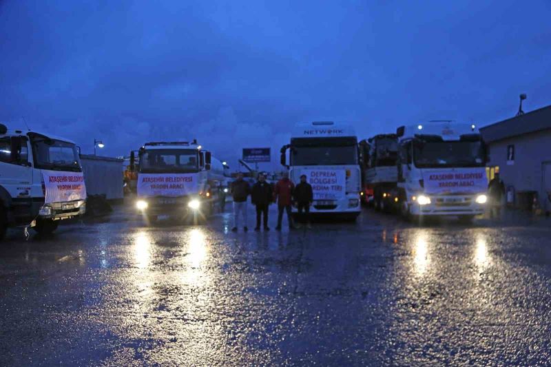 Ataşehir’den 80 yardım tırı deprem bölgelerine gönderildi