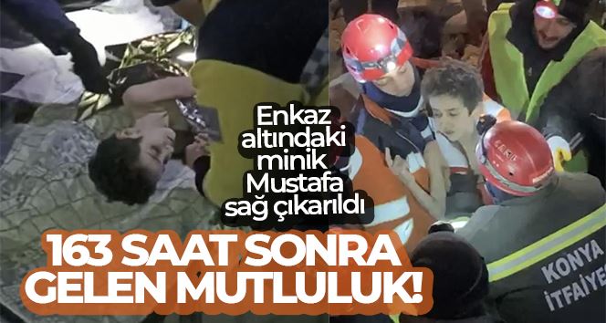 Hatay’da enkaz altındaki 7 yaşındaki Mustafa 163 saat sonra kurtarıldı